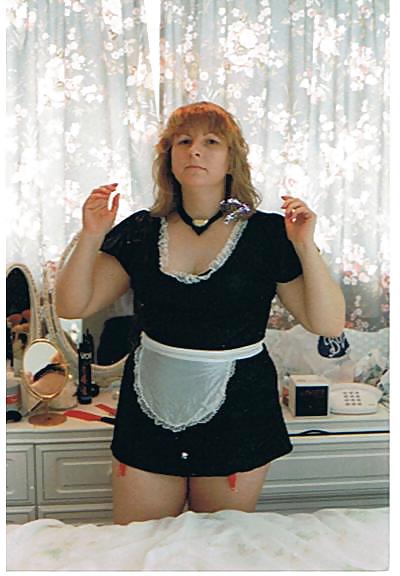 Carole's furry cunt and the French Maid outfit