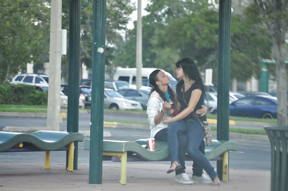 YNG Latina Lesbians Making Out #12469841