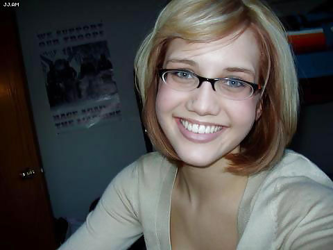 Fantastic blonde chick with glasses. #11656624