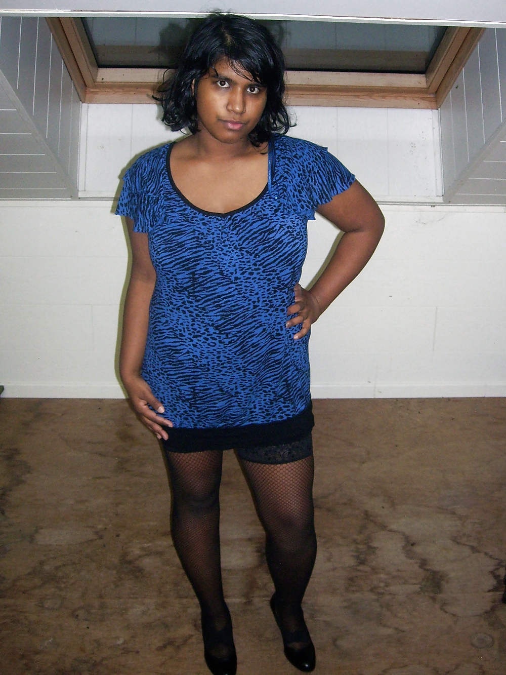 My chubby indian GF with stockings and high heels #11996358