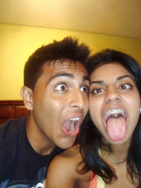 Indian college couple having fun #12049626