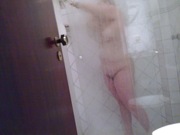 My bbw wife at shower  #1042667