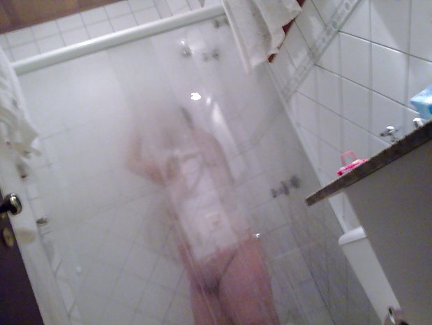 My bbw wife at shower  #1042679