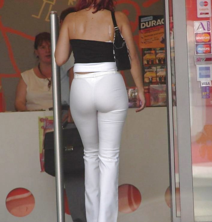 Hot Wives In Tight White Pants #16609186