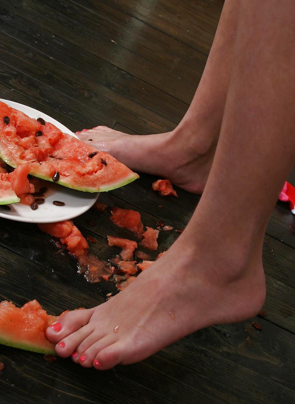 Cute Christina - Eating a watermelon #4554818