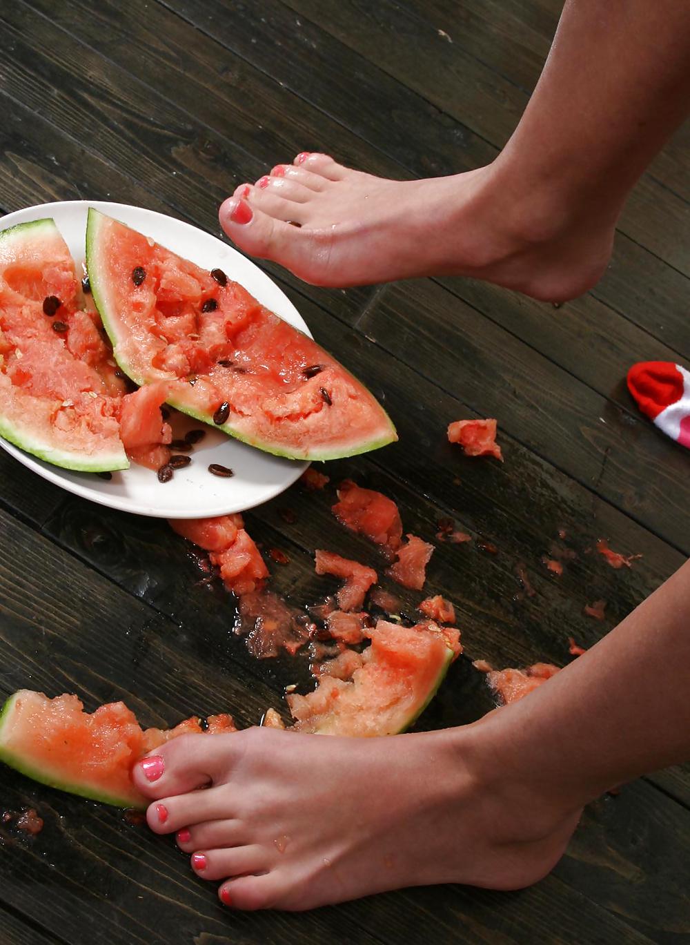 Cute Christina - Eating a watermelon #4554825