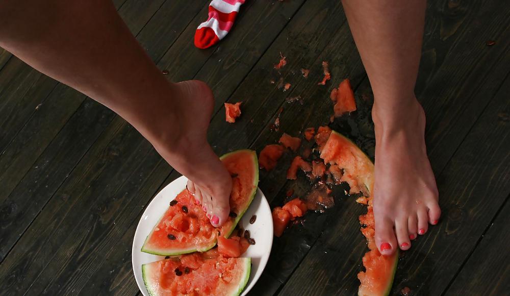 Cute Christina - Eating a watermelon #4554830