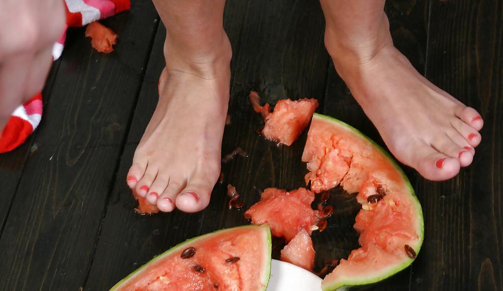 Cute Christina - Eating a watermelon #4555078