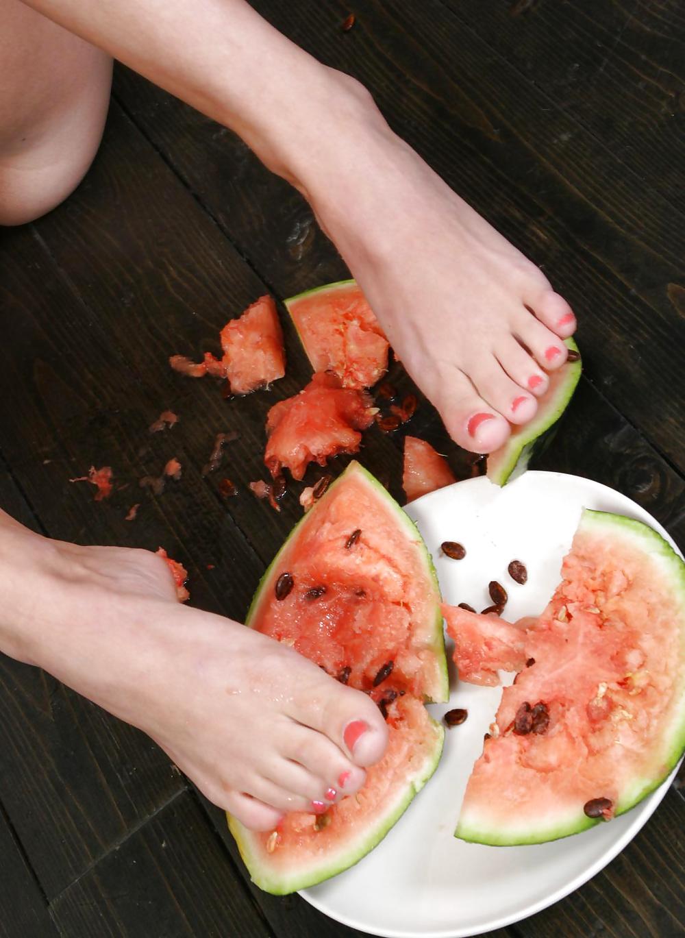 Cute Christina - Eating a watermelon #4555117