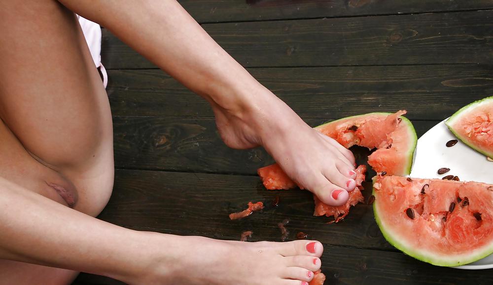 Cute Christina - Eating a watermelon #4555252