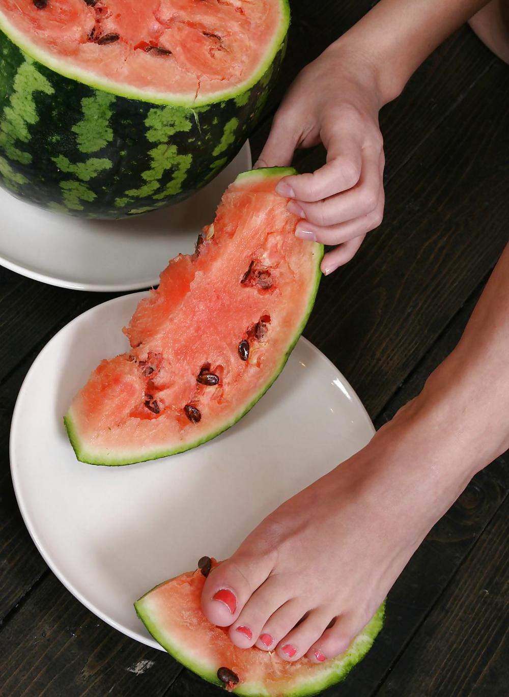 Cute Christina - Eating a watermelon #4555466