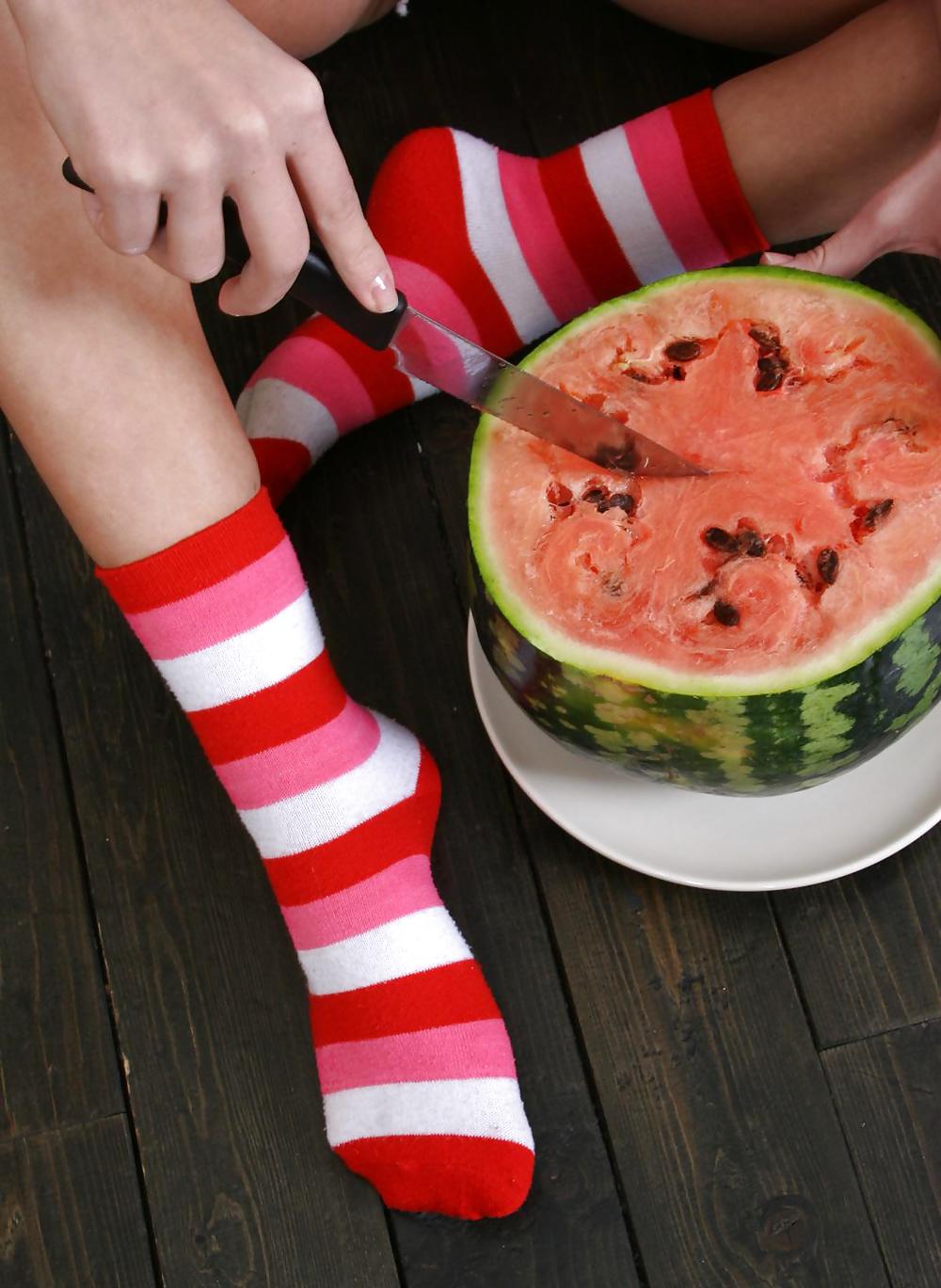 Cute Christina - Eating a watermelon #4556151