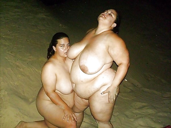 REAL BBW Lesbian Couple On The Beach #9544641