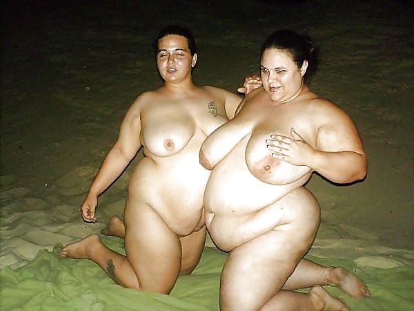 REAL BBW Lesbian Couple On The Beach #9544668