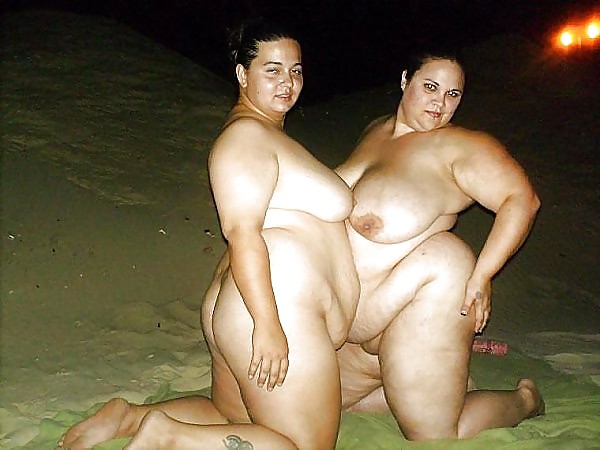 REAL BBW Lesbian Couple On The Beach #9544688