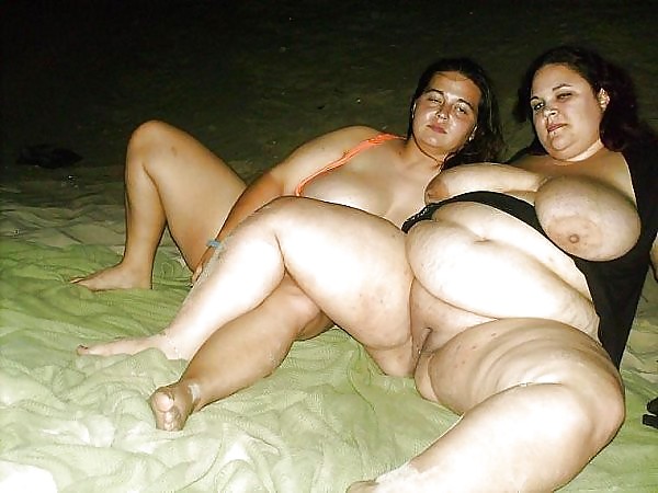 REAL BBW Lesbian Couple On The Beach #9544692