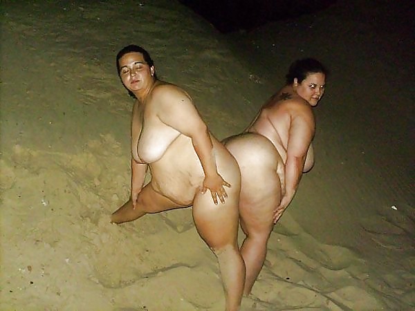 REAL BBW Lesbian Couple On The Beach #9544703