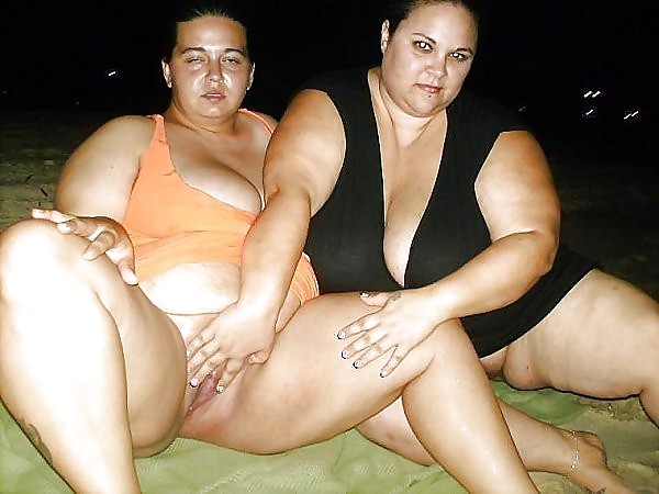 REAL BBW Lesbian Couple On The Beach #9544707