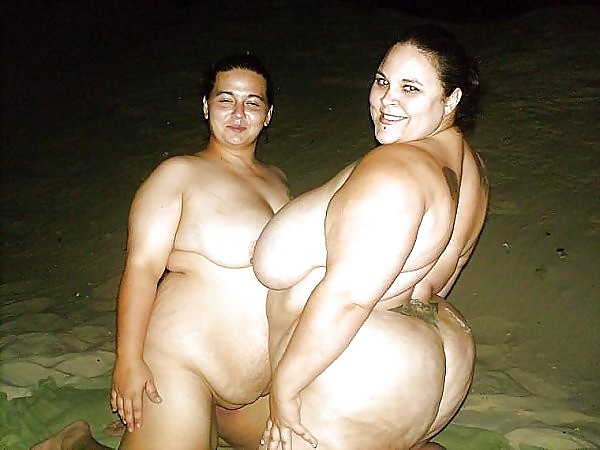 REAL BBW Lesbian Couple On The Beach #9544713