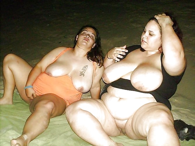 REAL BBW Lesbian Couple On The Beach #9544719