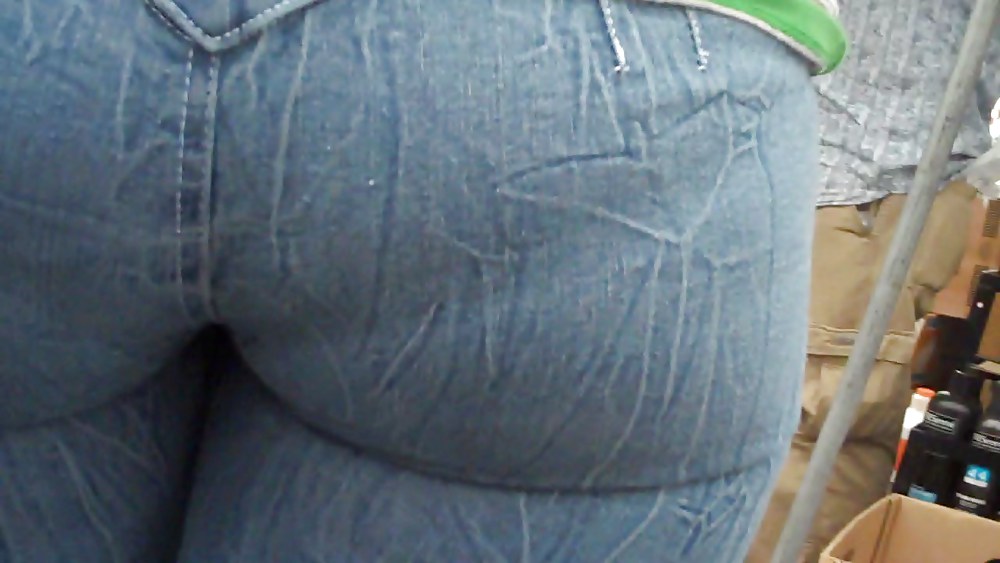 Tight ass & butt in jeans outlining panties so fine #5155727