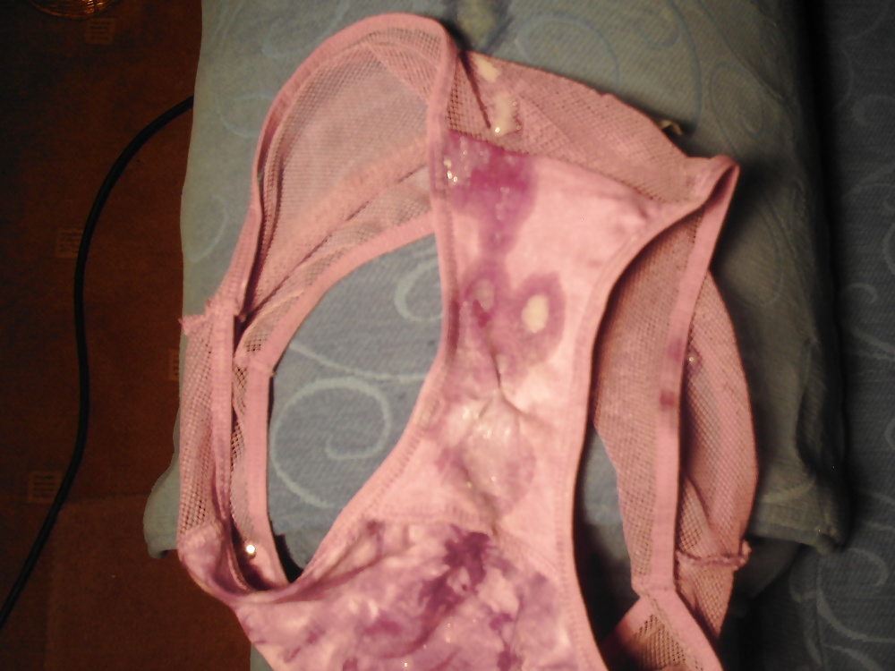 Spunk on purple knickers
