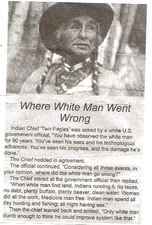 Where White Man went Wrong!