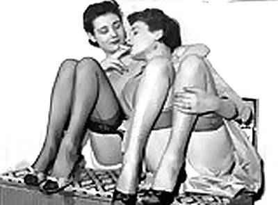 Vintage Lesbians Retro B&W #1903380