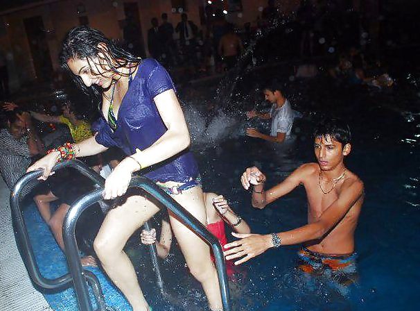 Indian Ladies at Pool Social gathering #9412053