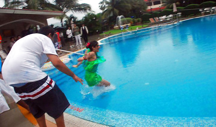 Indian Ladies at Pool Social gathering #9412174