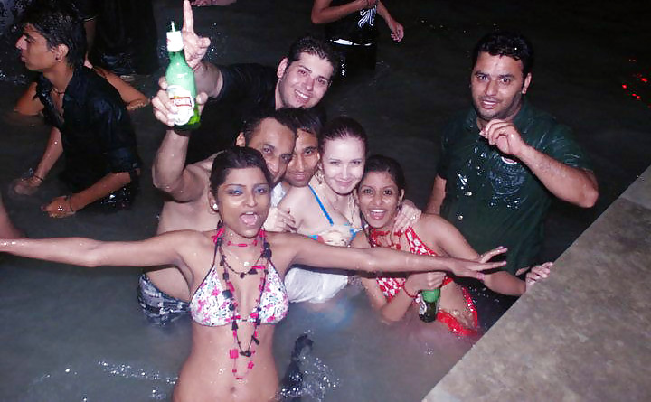 Indian Ladies at Pool Social gathering #9412321