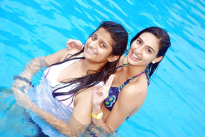 Indian Ladies at Pool Social gathering #9412392