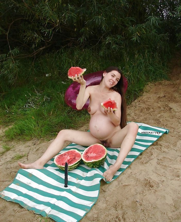 Pregnant Wife Outdoors #15045323