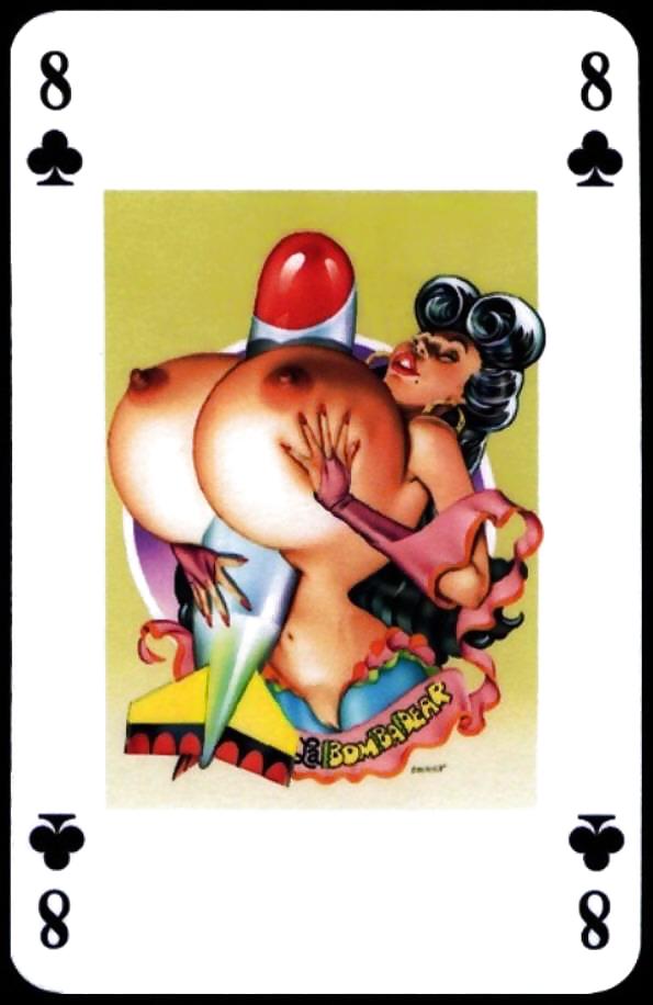 Erotic Playing Cards 7 - BBW 2 c. 1990 #12307932