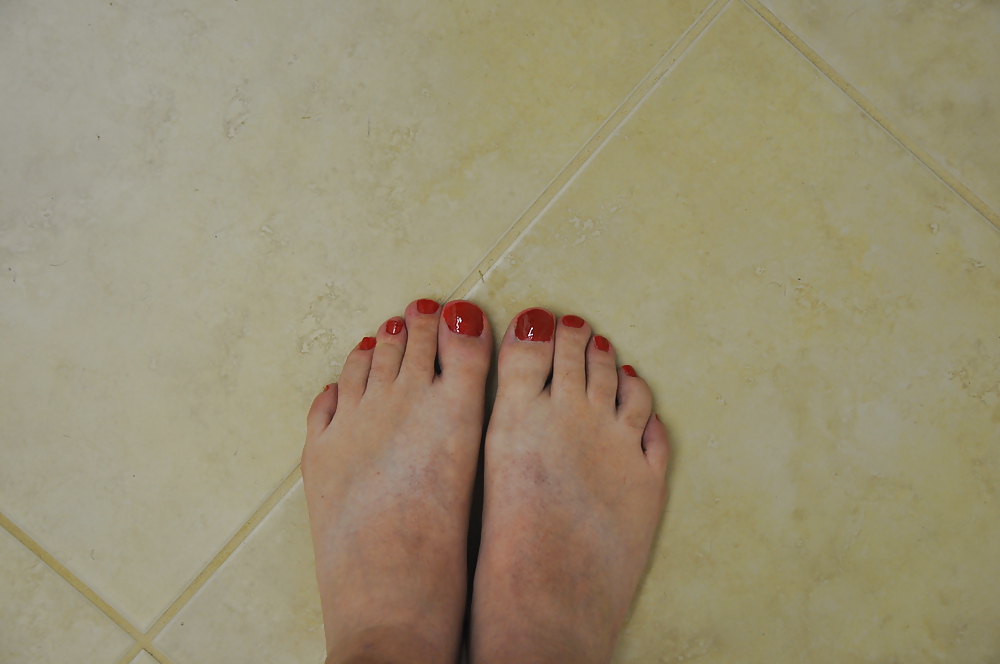 Back In Black & Ruby Red Toe Nails #6793842