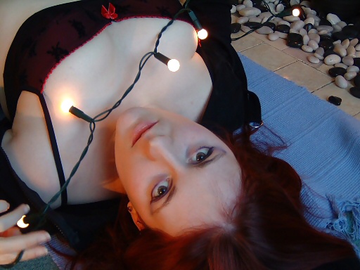 Busty Redhead Plays with Christmas Lights #4080788