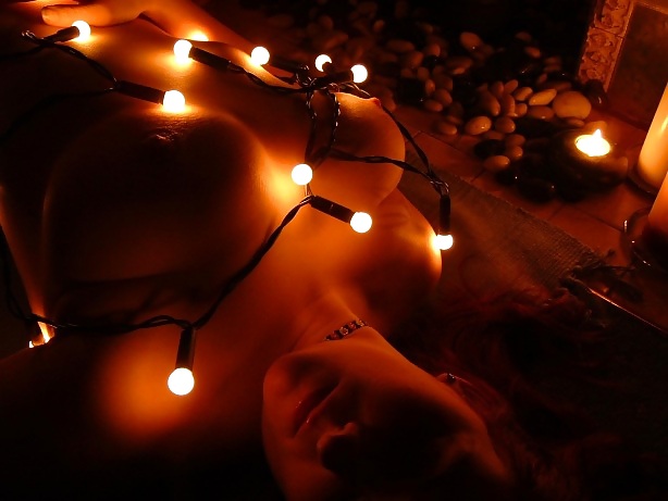 Busty Redhead Plays with Christmas Lights #4080844