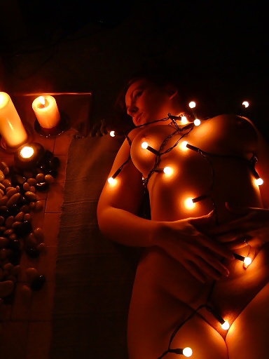Busty Redhead Plays with Christmas Lights #4080849