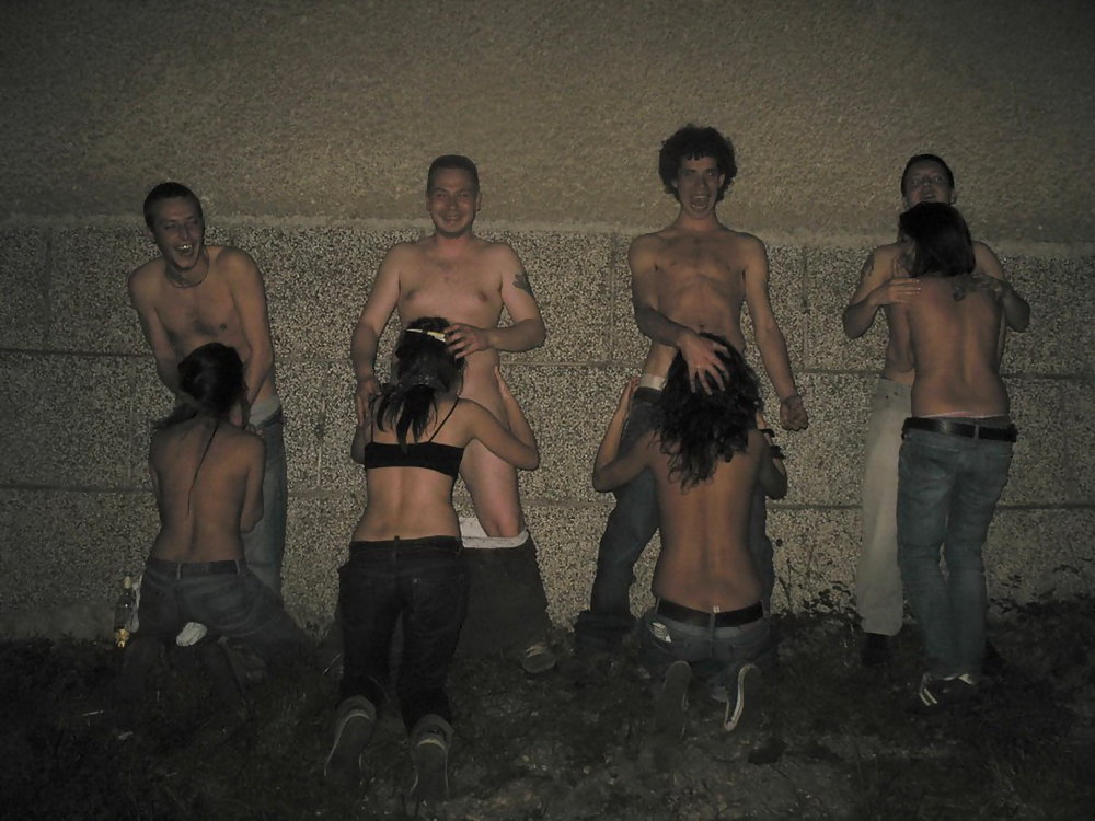 Group at night up to some antics #19357629