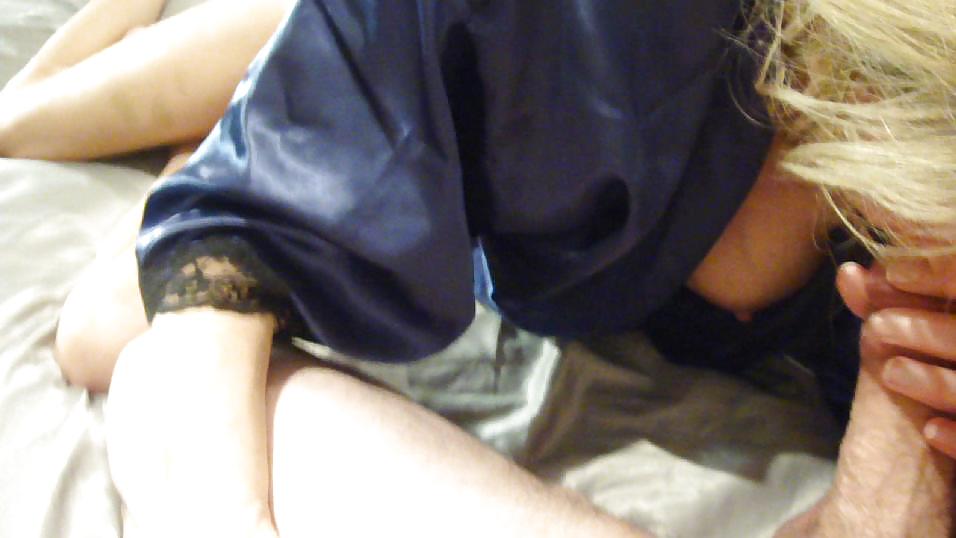 Satin Blue Robe and panties  #3564471