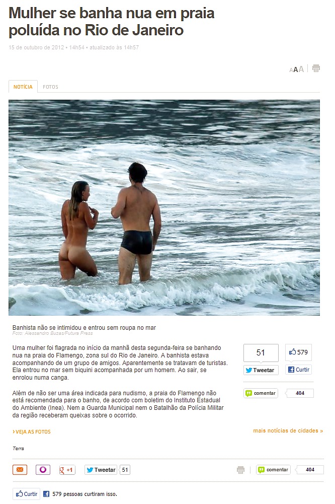 Turista exibida -nudism in prohibited beach #14972656