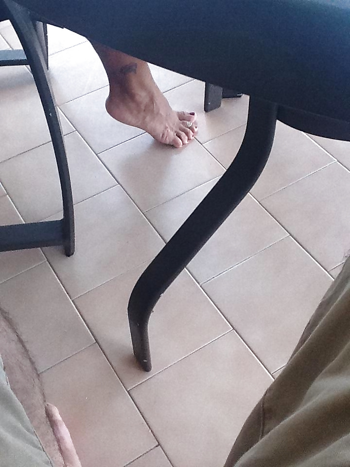 My girlfriend's mom's feet candid #4601735