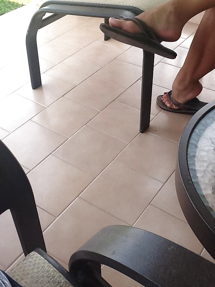 My girlfriend's mom's feet candid #4601800
