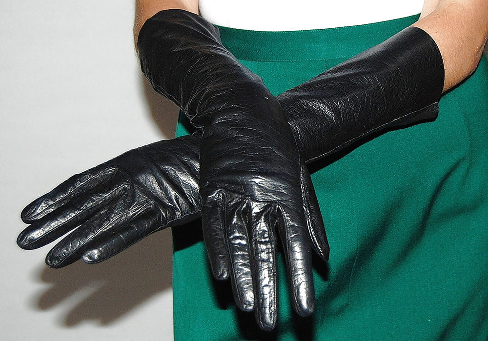 Leather gloves fetish #16813759
