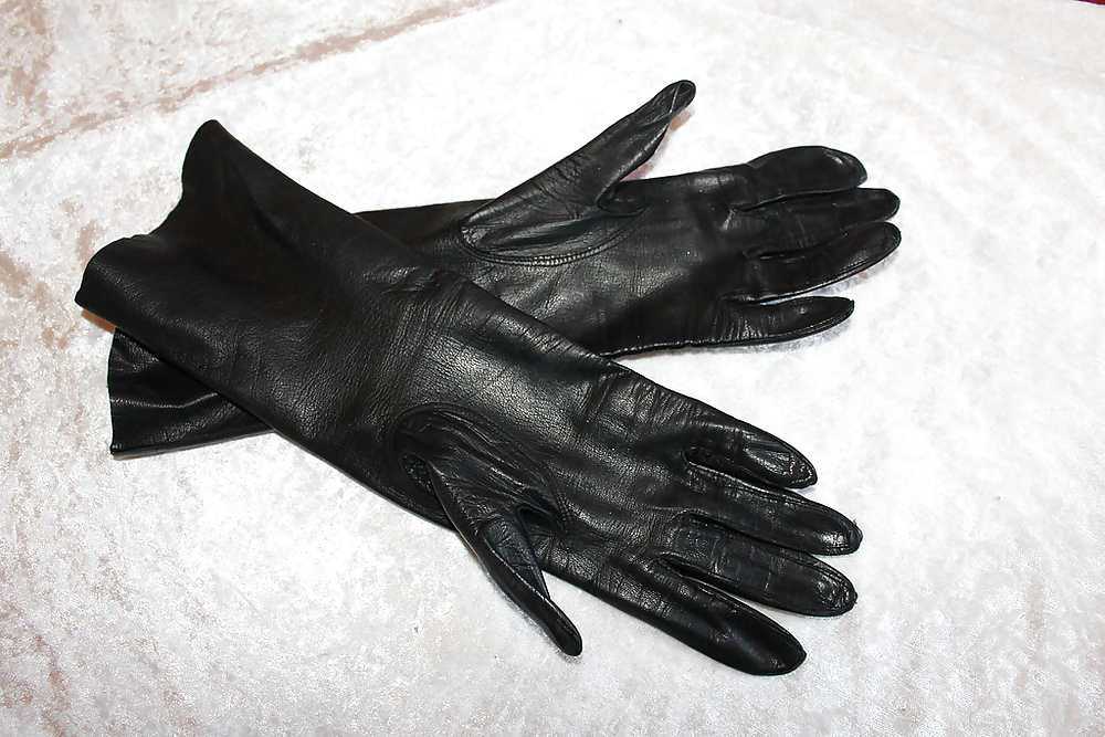 Leather gloves fetish #16813767