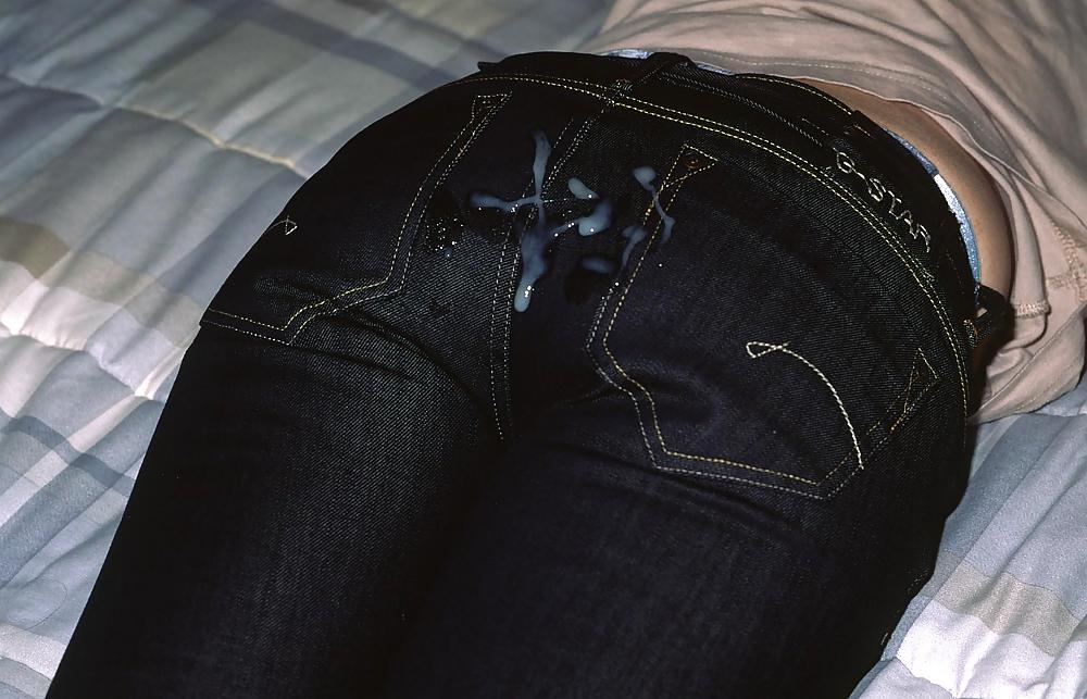 Let it dry.You do not have to clean  your jeans #5310771