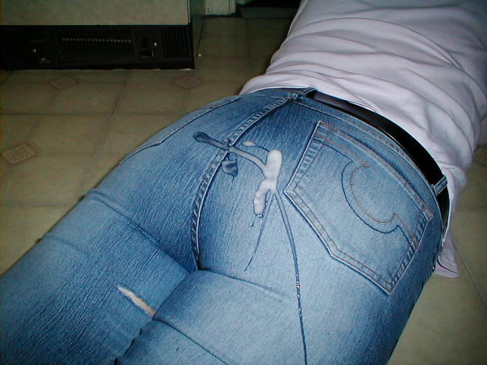 Let it dry.You do not have to clean  your jeans #5310895
