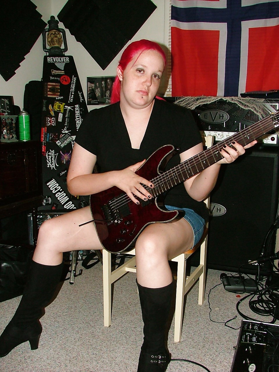 Sexy Ex-Wife with My Guitar (Showing Her Big Pussy Lips) #20065260