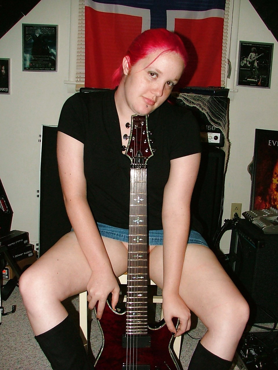 Sexy Ex-Wife with My Guitar (Showing Her Big Pussy Lips) #20065296