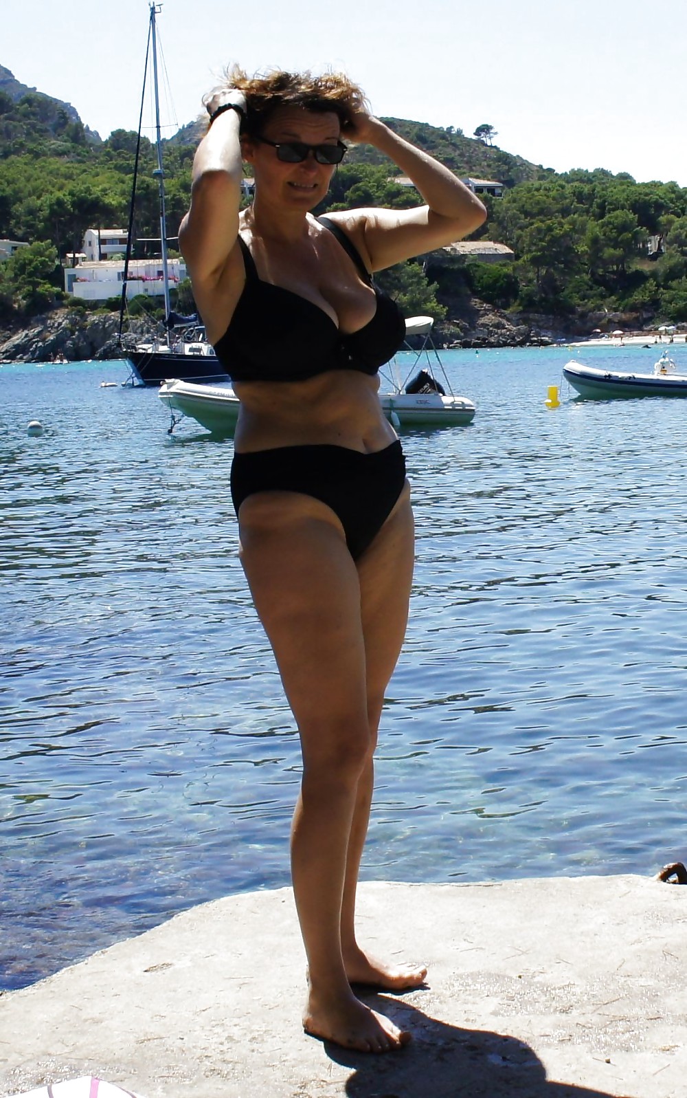 Wide hip mom  high waist bikini #20099775